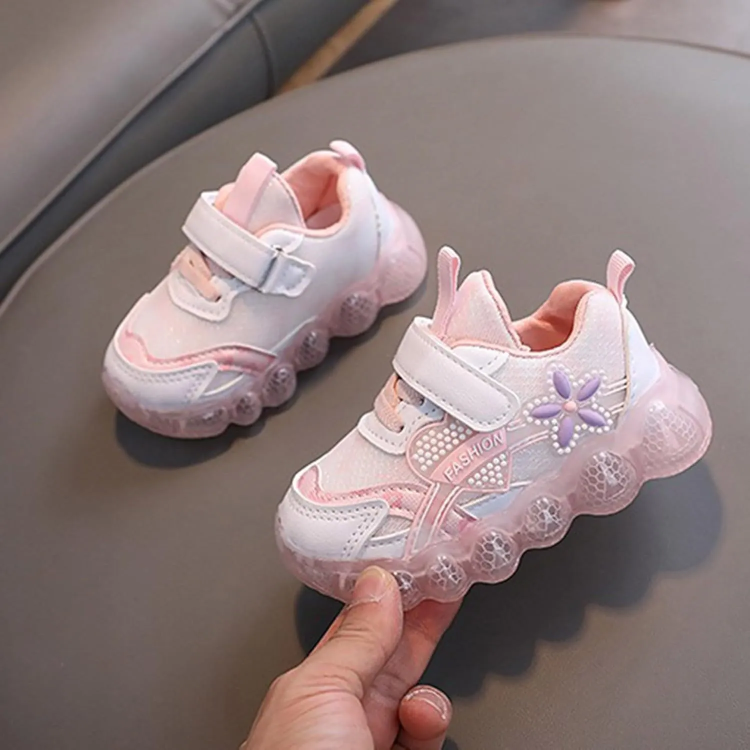 Toddler/Little Kid Sneakers for Boys Girls Light Up Drawstring Lightweight Breathable Athletic Running Tennis Shoes