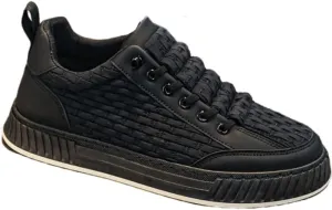 Trendy, All-Season Lace-Up Casual Shoes with Faux Upper,and Comfortable Cloth Insole, Versatile Trainers