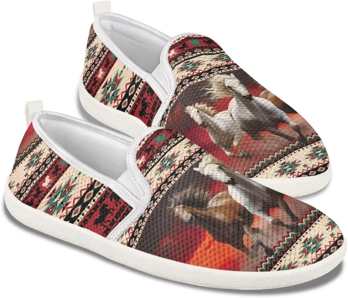 Trendy Womens Flats Shoes Ethnic Style Casual Shoes for Women Slip On Shoes