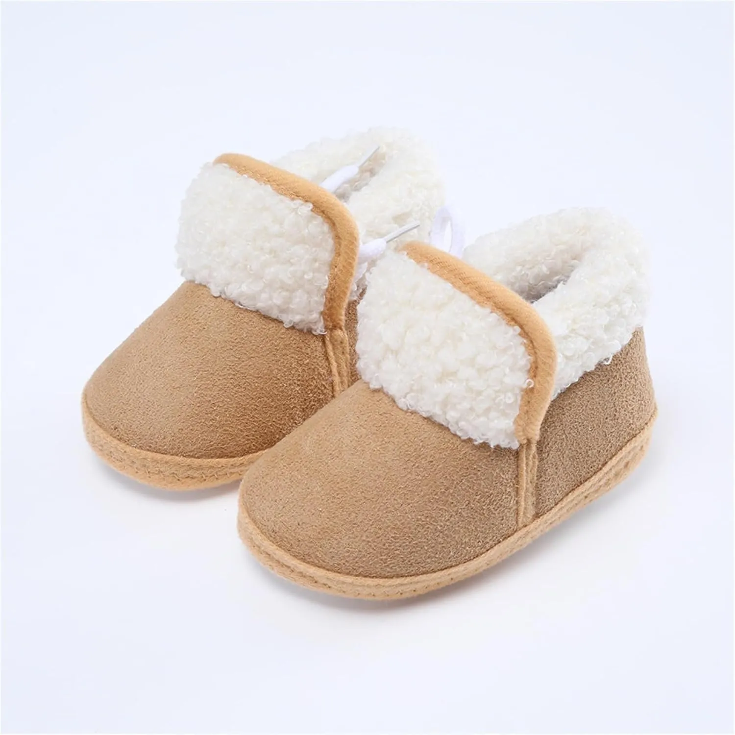 Unisex Warm Plush Lined Soft Boots Baby Winter Ankle Non-Slip Rubber Texture Sole Toddler Winter Snow Infant Shoes