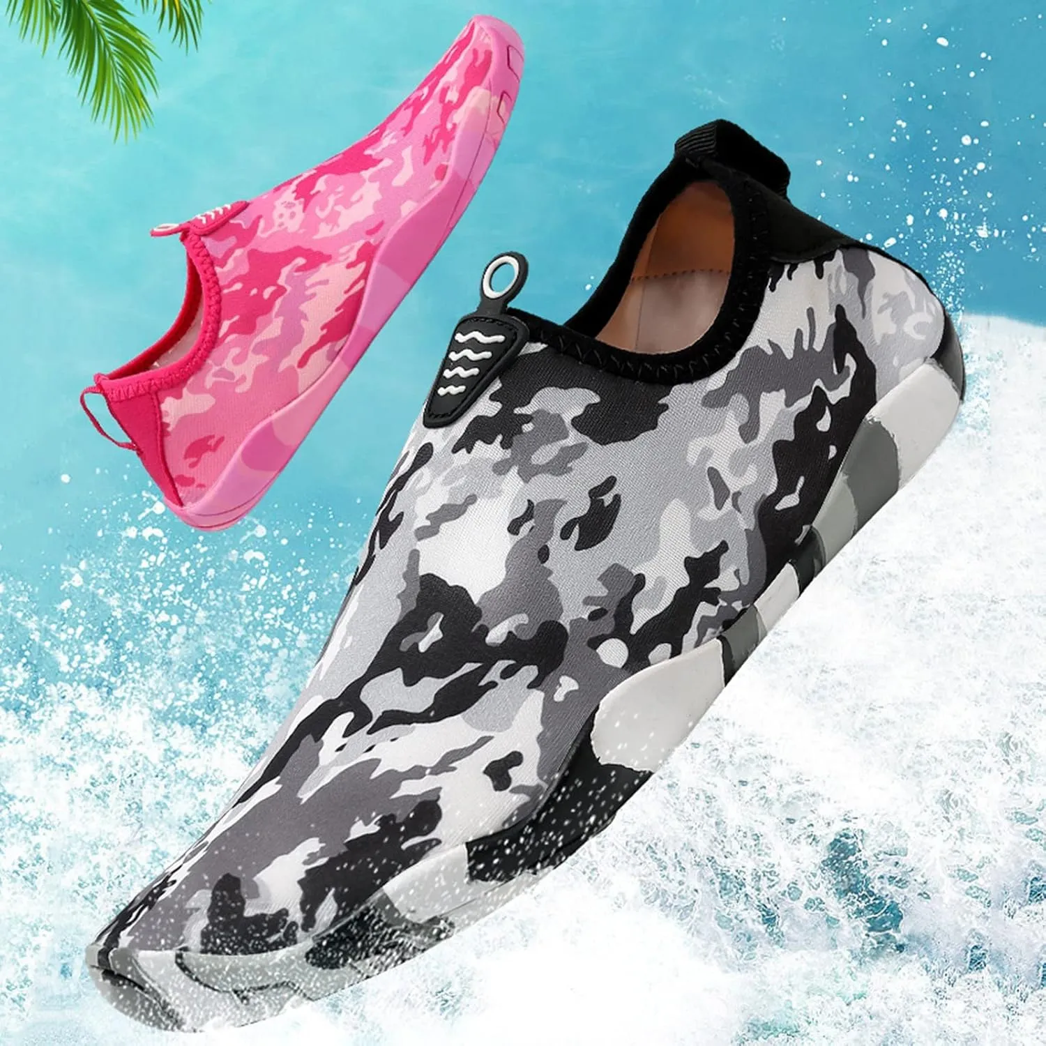 Water Sports Shoes Mens Womens Quick Dry Barefoot Aqua Swim Beach Pool Surf Hiking Kayaking Diving Yoga Breathable Design