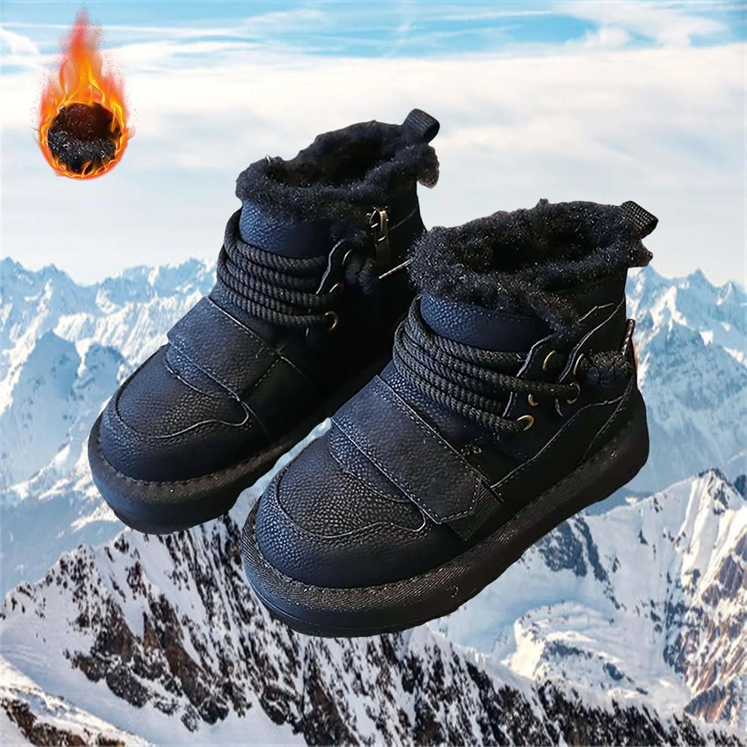 Winter Girls Boys Ankle Boots Comfortable Warm Lined Casual Shoes Sports Shoes Outdoor Children Baby Cowboy Boot