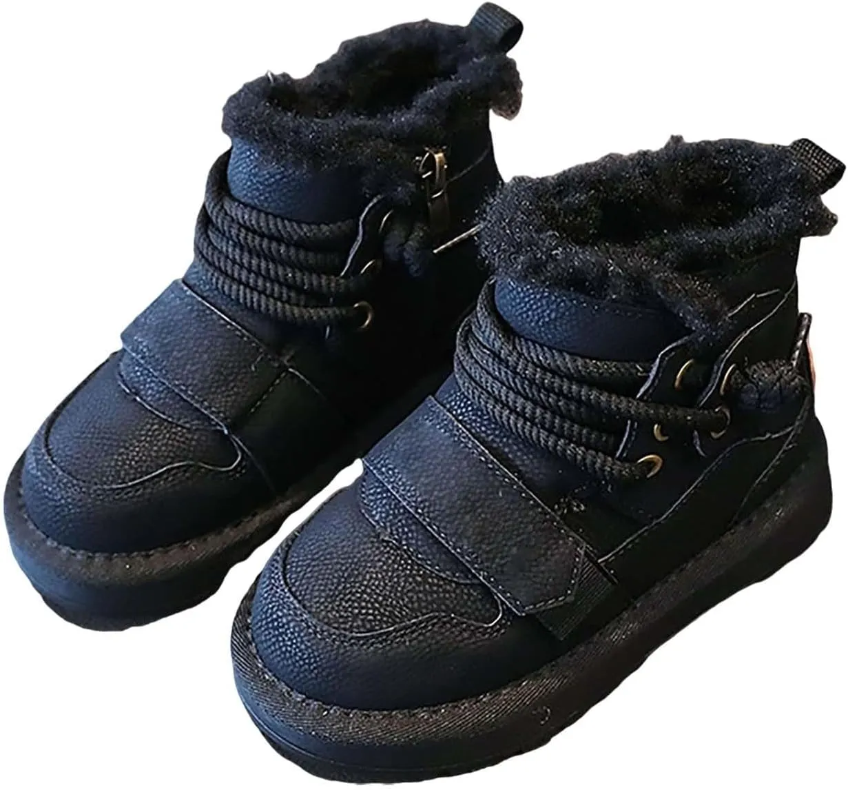 Winter Girls Boys Ankle Boots Comfortable Warm Lined Casual Shoes Sports Shoes Outdoor Children Baby Cowboy Boot