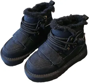 Winter Girls Boys Ankle Boots Comfortable Warm Lined Casual Shoes Sports Shoes Outdoor Children Baby Cowboy Boot
