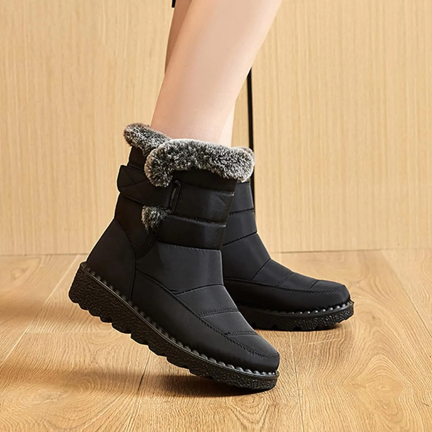 Winter Work Boots for Men Casual Comfortable Plush Lined Winter Hiking Sneakers for Men Cold Weather Snow Boots
