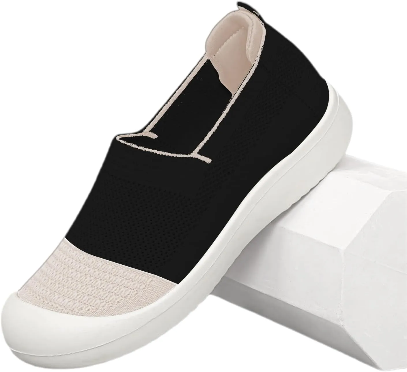 Women's Casual Slip-On Loafers Comfortable Round Toe Flat Shoes for Daily Wear and Travel