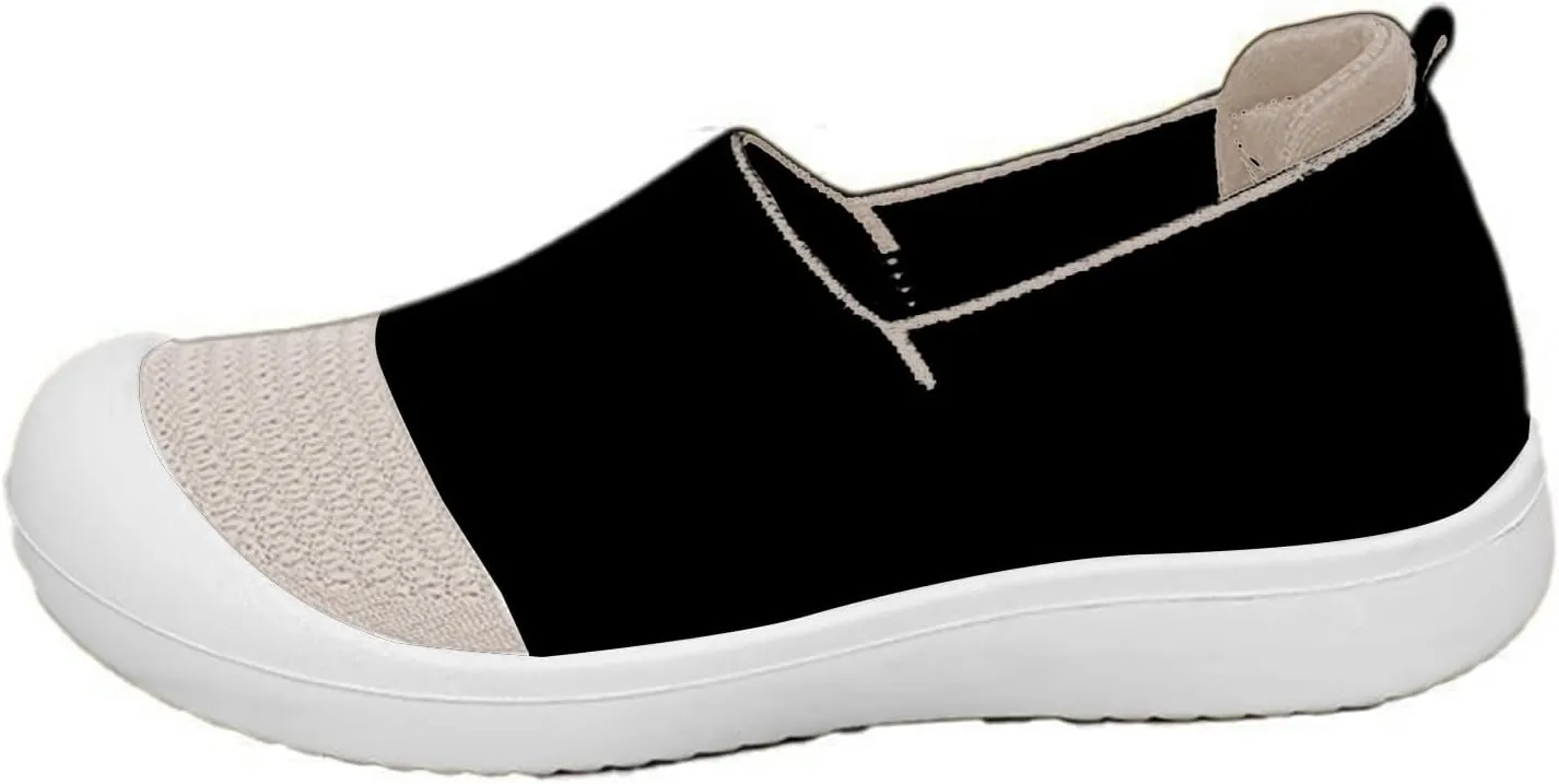 Women's Casual Slip-On Loafers Comfortable Round Toe Flat Shoes for Daily Wear and Travel