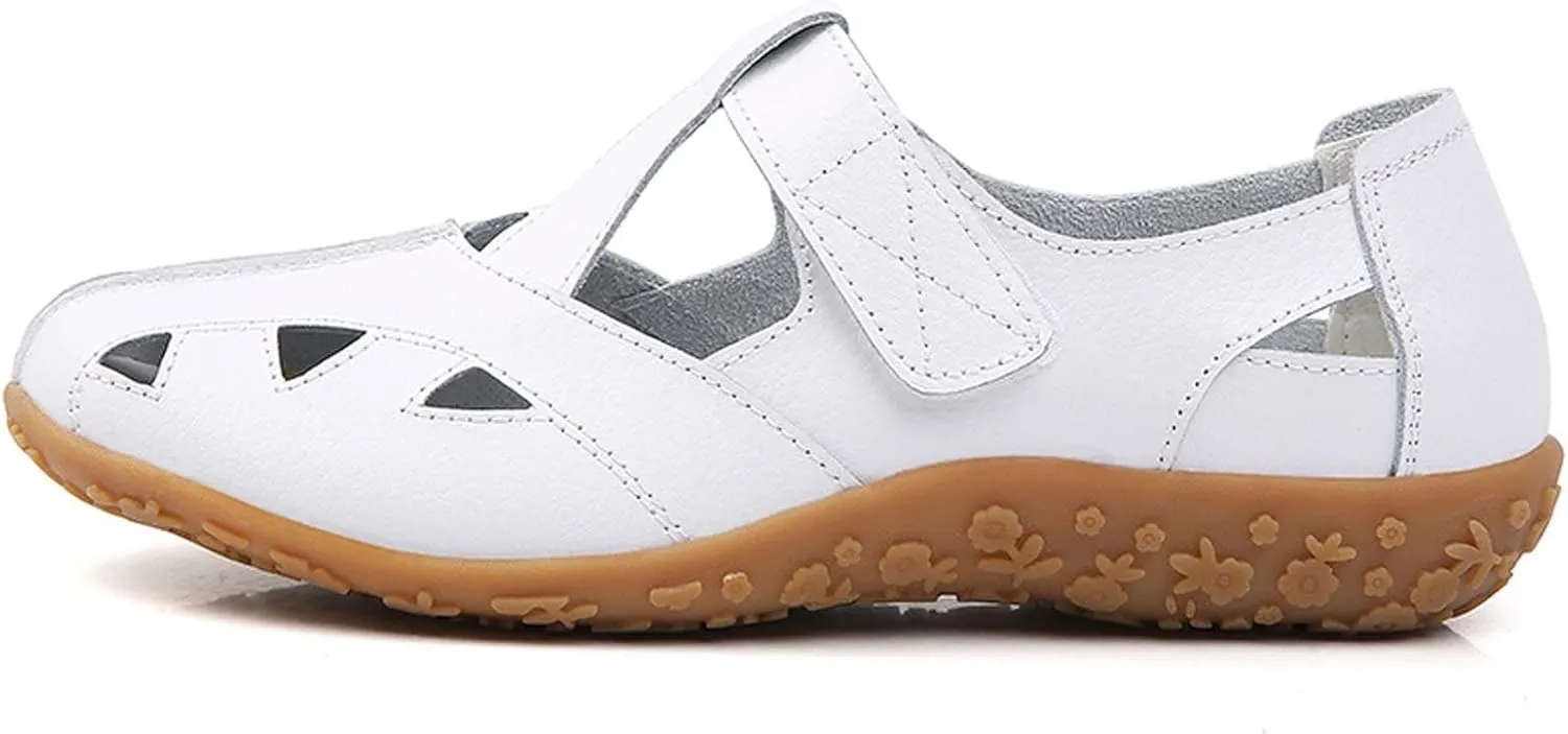 Women's Casual Slip On Shoes Comfortable Flat Walking Footwear for Spring Summer Leisure Travel Work Closed Toe