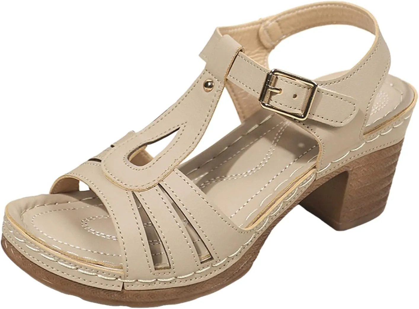 Women's European And Retro Foreign Trade Large Size Hollow Light Soft Sole Casual Shoes Double Bow Sandals for Women