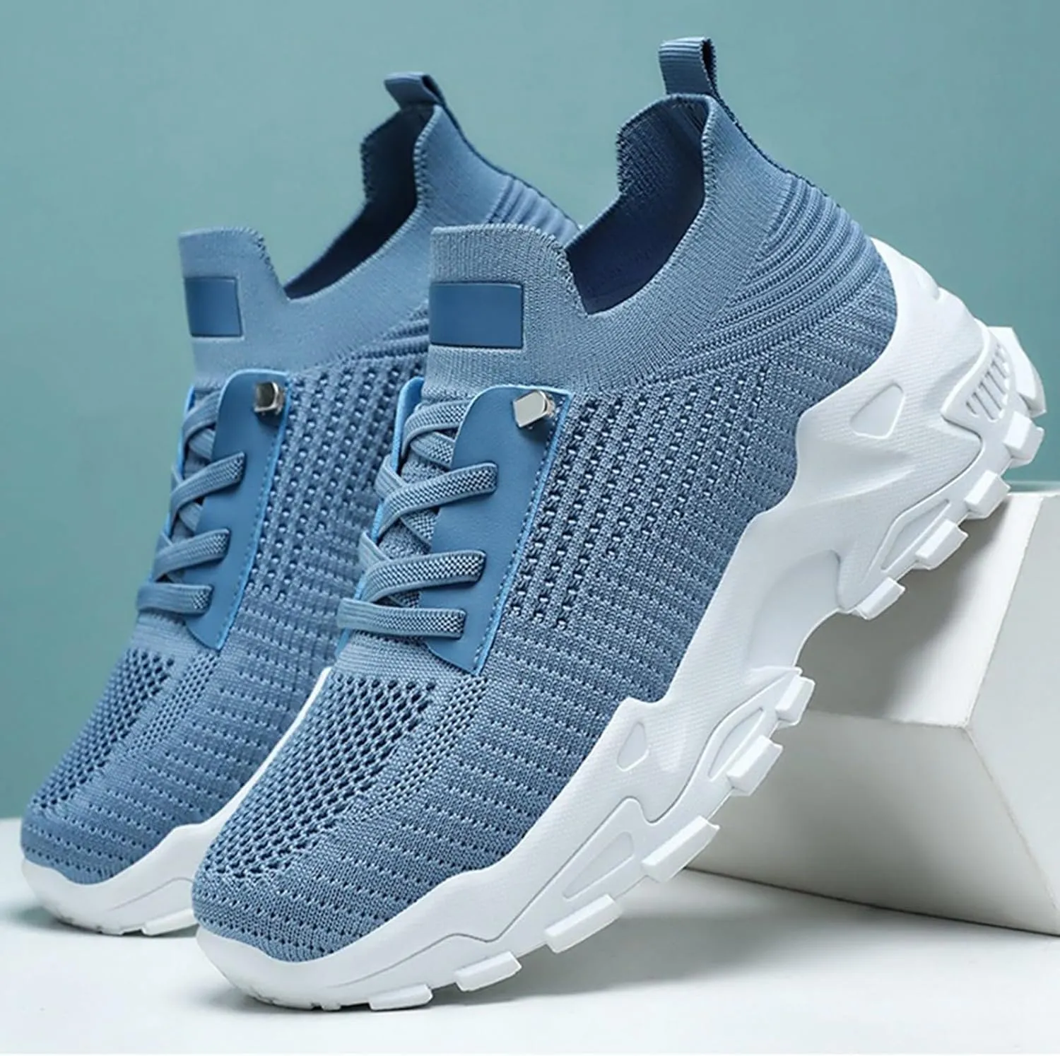 Women's Fashion Sneakers Comfortable Slip On Mid Heel Casual Shoes for Spring Summer Outfits with T Shirts Jeans