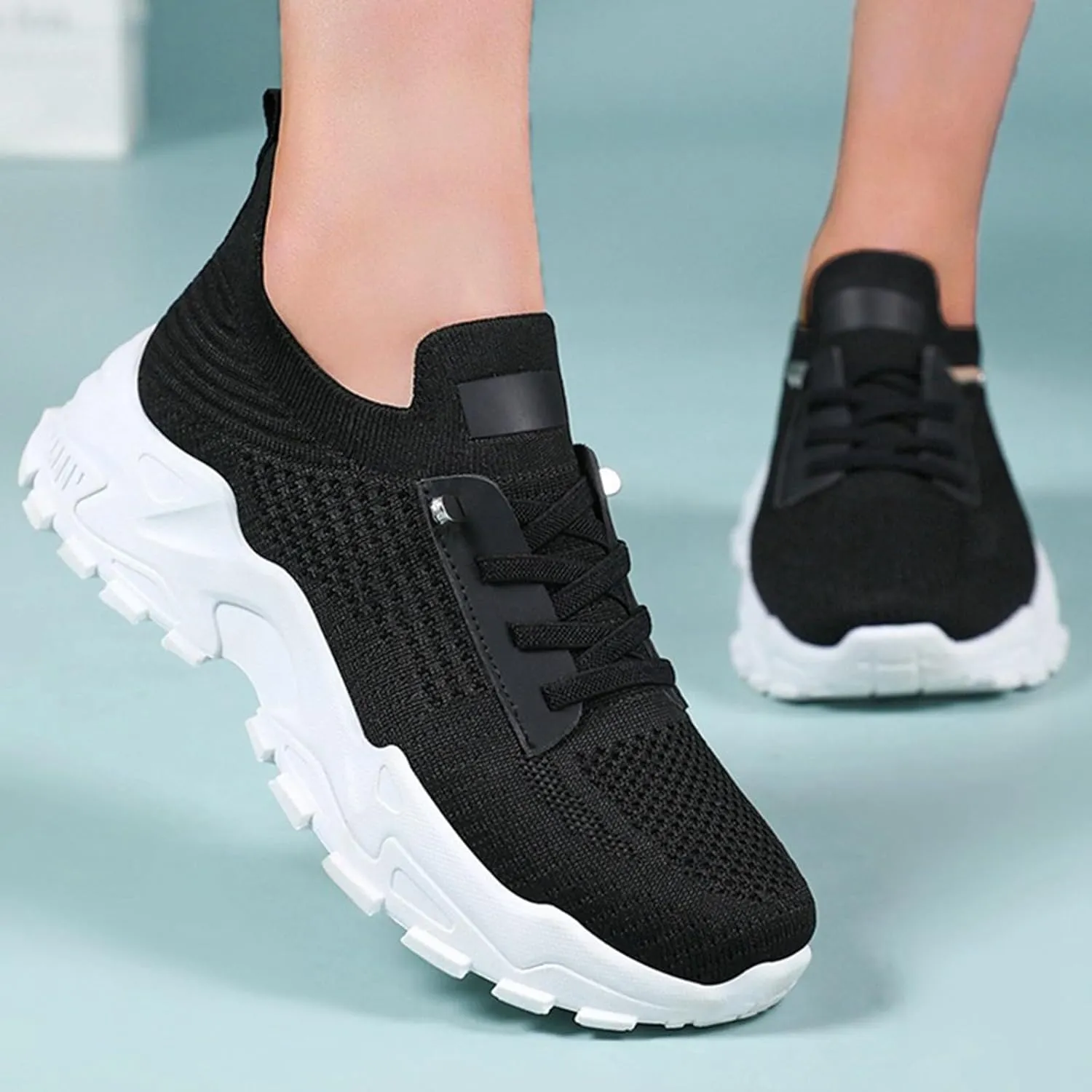 Women's Fashion Sneakers Comfortable Slip On Mid Heel Casual Shoes for Spring Summer Outfits with T Shirts Jeans