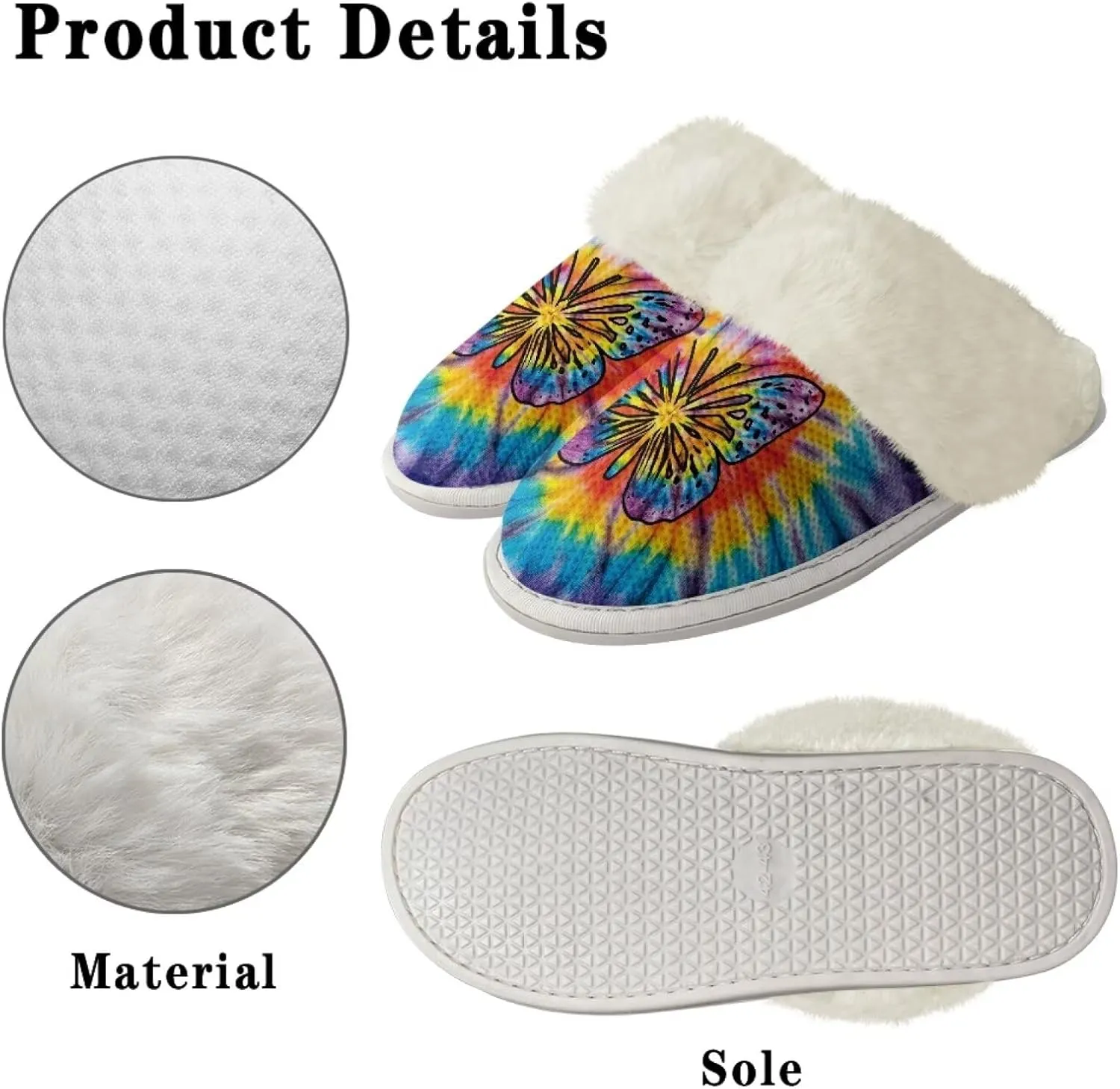 Women's Fuzzy Slipper Home Slippers Fluffy Winter House Shoes Soft Sole Slippers for Indoor