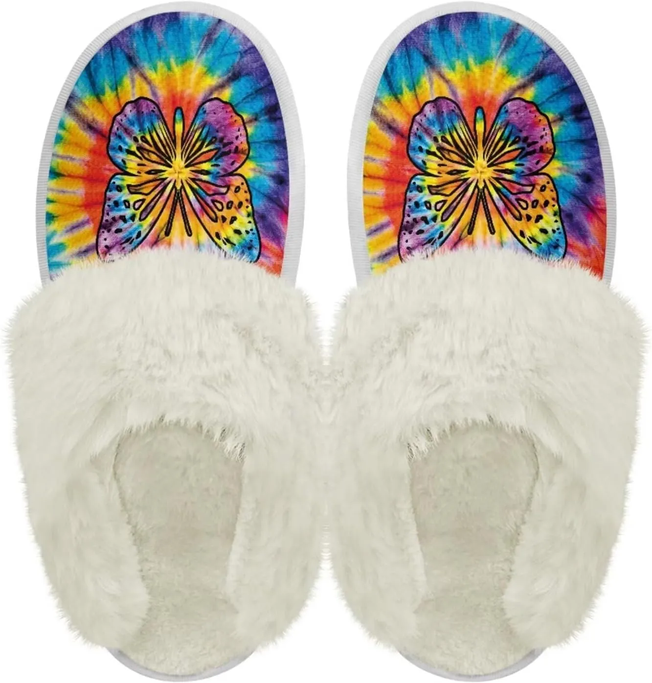 Women's Fuzzy Slipper Home Slippers Fluffy Winter House Shoes Soft Sole Slippers for Indoor