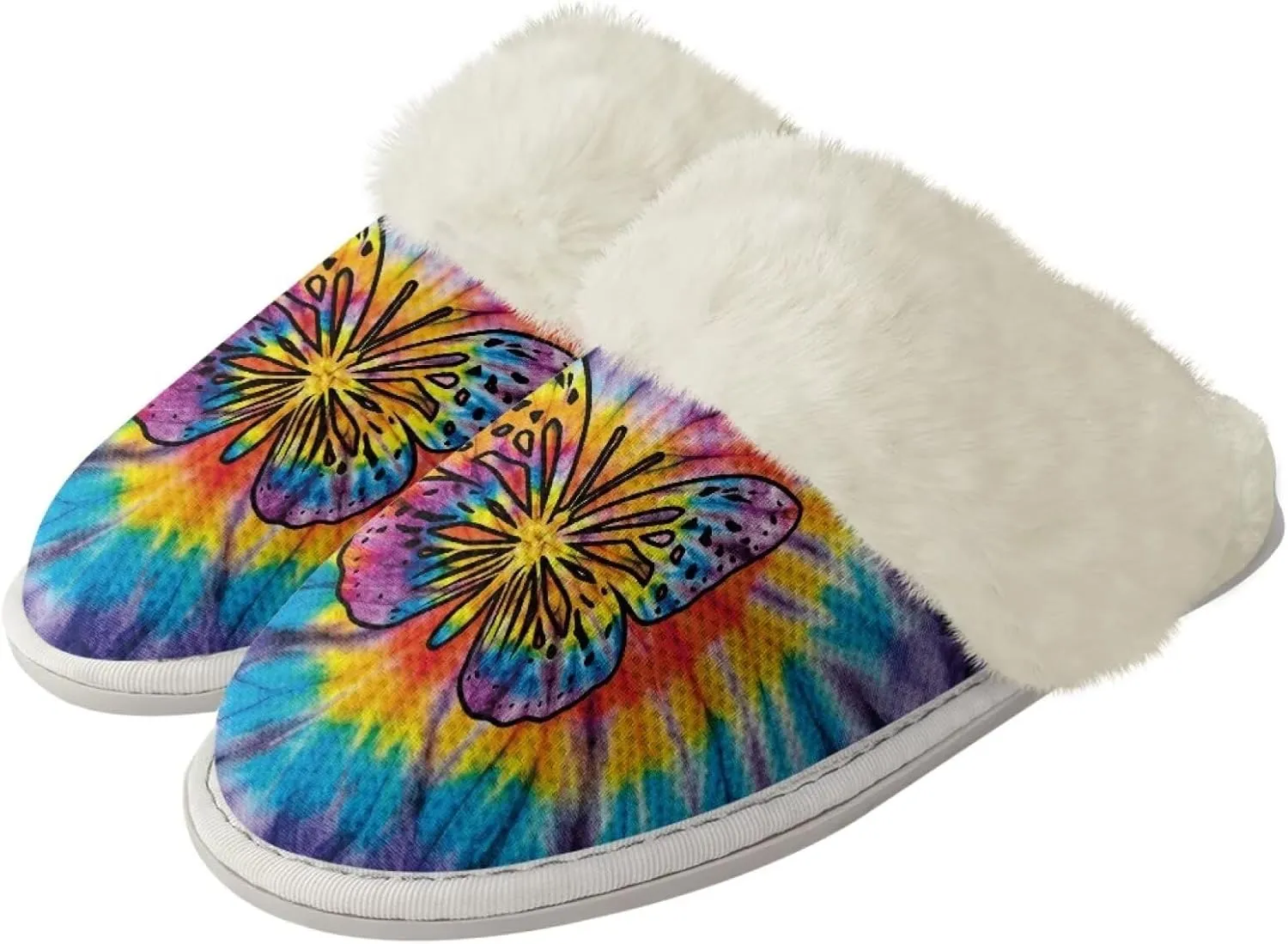 Women's Fuzzy Slipper Home Slippers Fluffy Winter House Shoes Soft Sole Slippers for Indoor