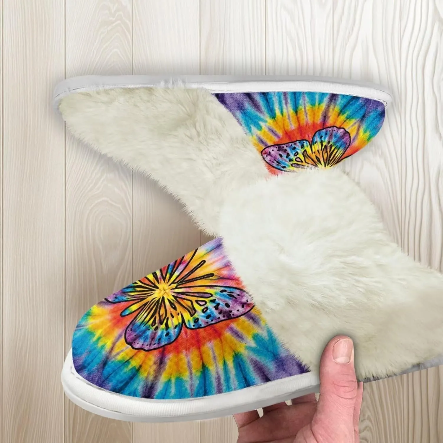 Women's Fuzzy Slipper Home Slippers Fluffy Winter House Shoes Soft Sole Slippers for Indoor