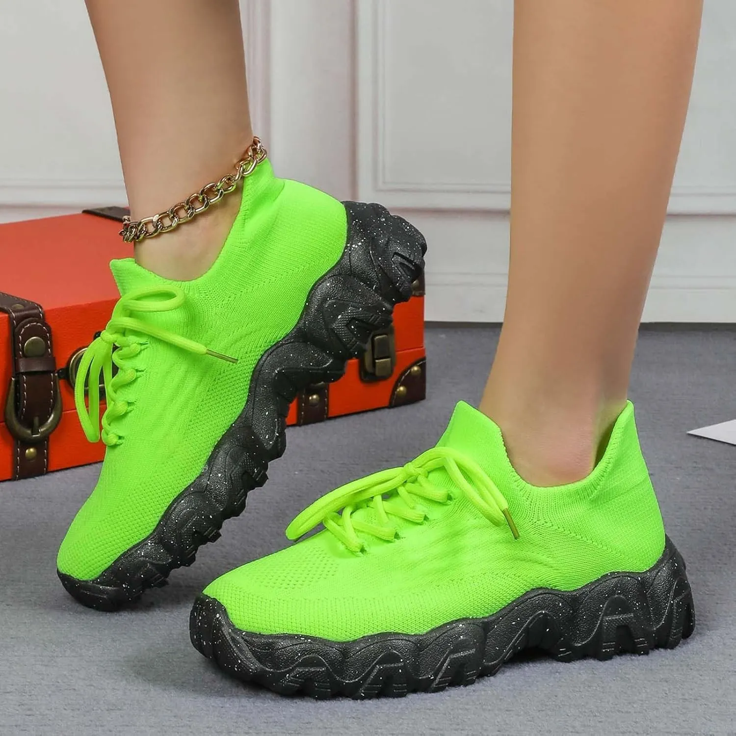 Women's Sneakers Womens Walking Shoes Sports Women's Shoes Breathable Sock Shoes Sneakers Women Shoes Athletic for Women