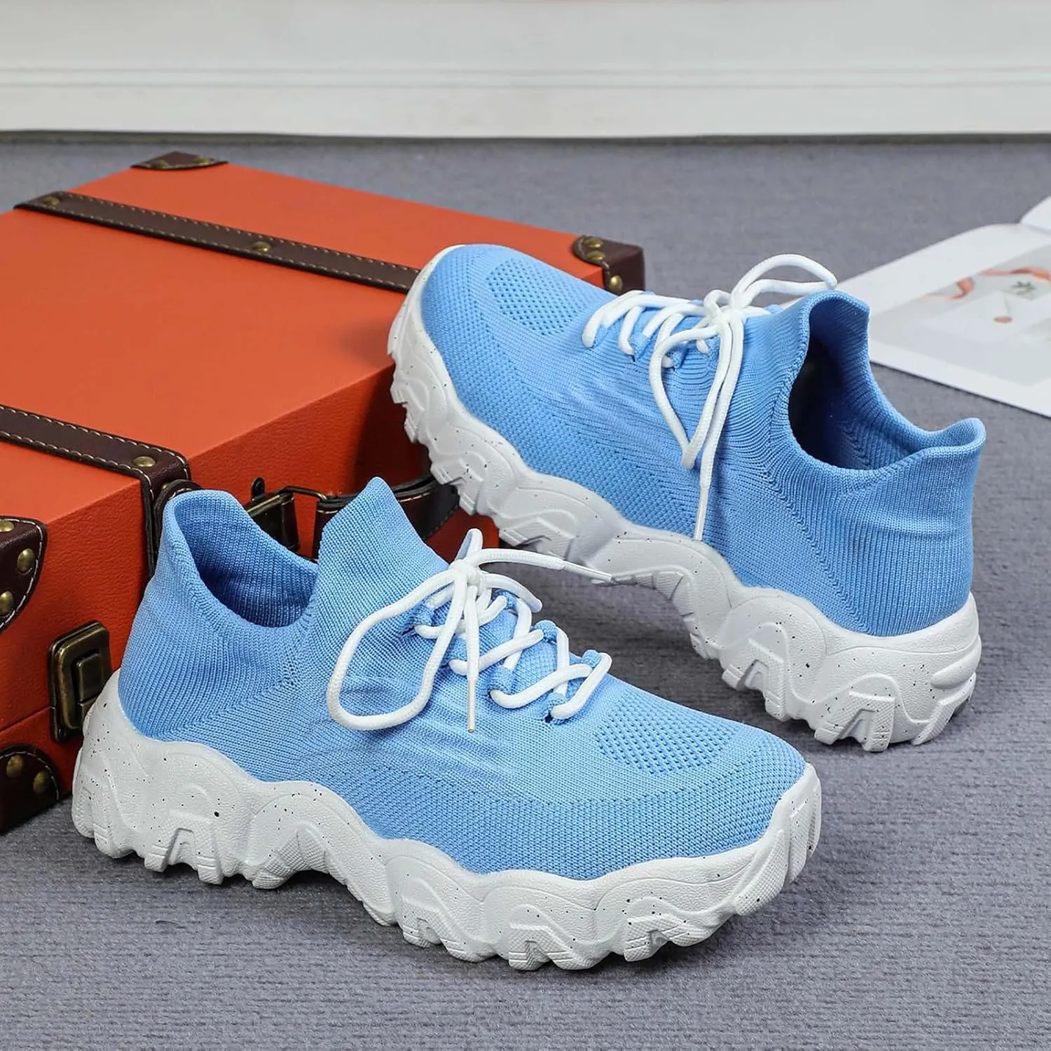 Women's Sneakers Womens Walking Shoes Sports Women's Shoes Breathable Sock Shoes Sneakers Women Shoes Athletic for Women