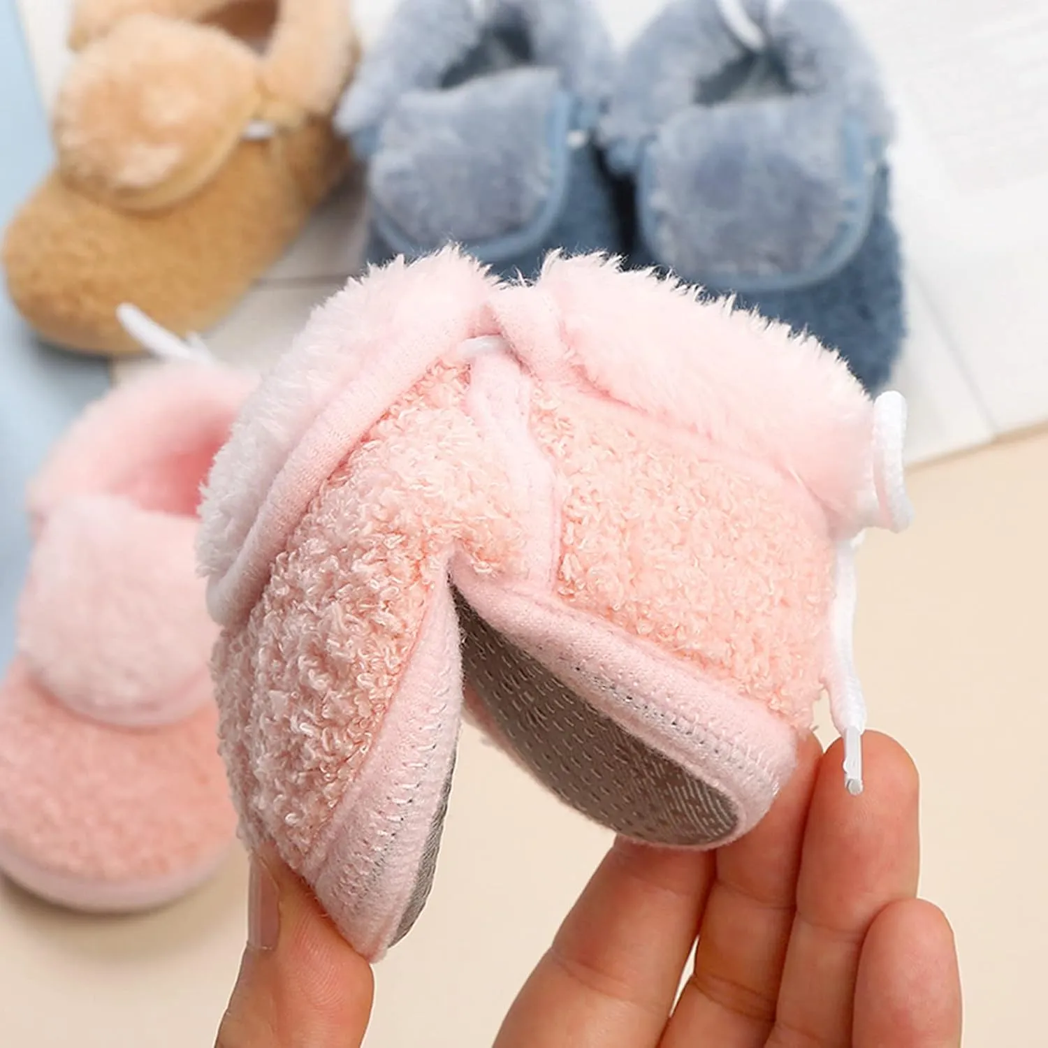 Womens Soft Curly Full Slippers Memory Foam Lightweight House Shoes Cozy Loafer with Fleece Lined