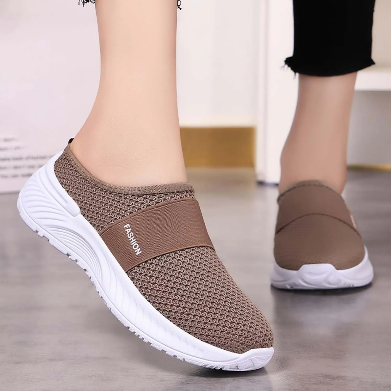Women's Summer Casual Shoes Breathable Comfortable Soft Sole Slip On Walking Footwear Lightweight for Daily Wear
