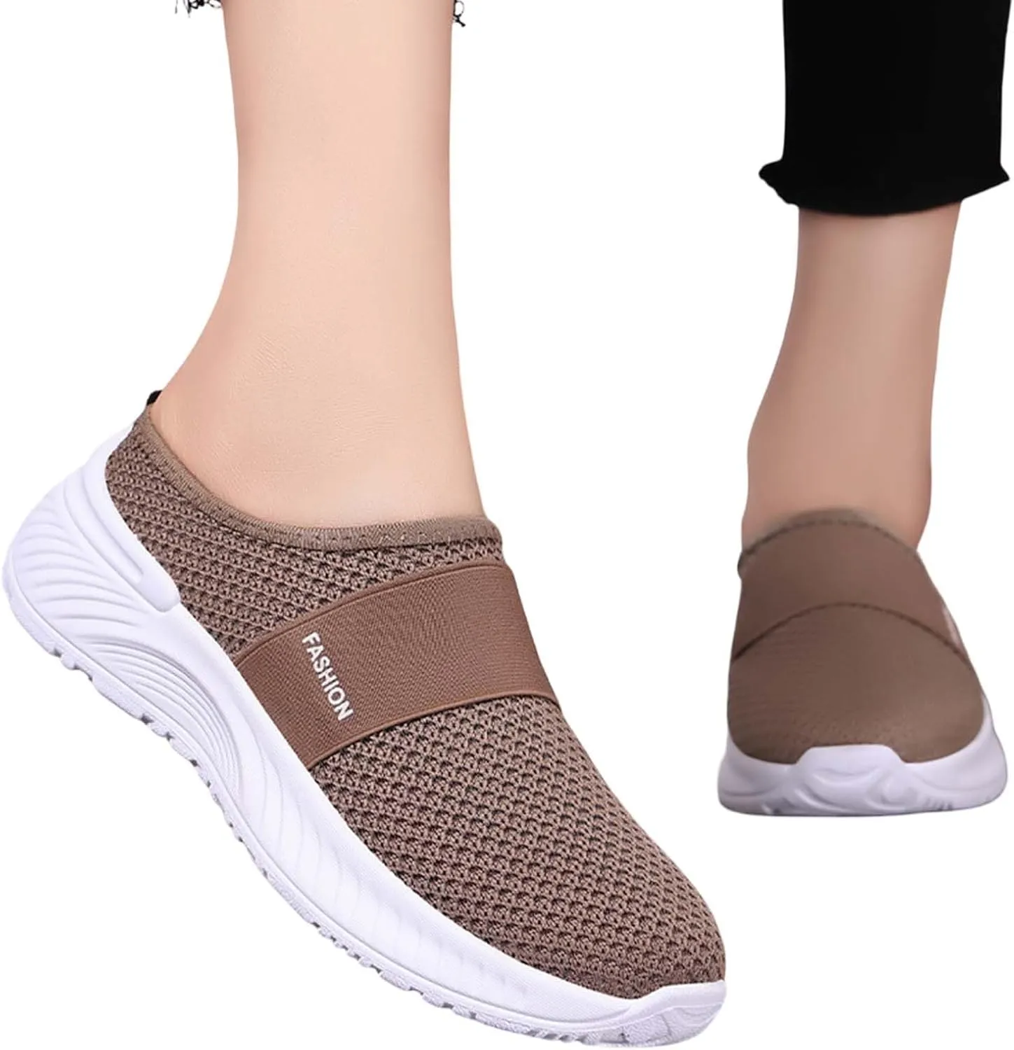 Women's Summer Casual Shoes Breathable Comfortable Soft Sole Slip On Walking Footwear Lightweight for Daily Wear